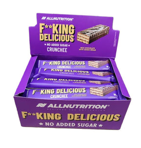 Fitking Delicious Crunchee - Milk Chocolate with Cocoa Cream - 20 x 18g