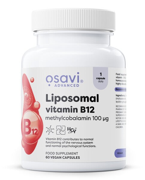 Liposomal Vitamin B12 - Methylcobalamin 100mcg - 60 vegan caps