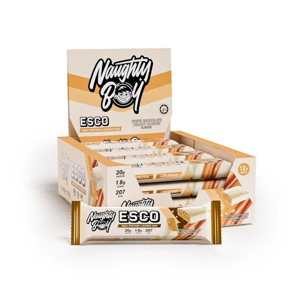 ESCO Protein Bar - White Chocolate Peanut Blondie - 12 x 65g
