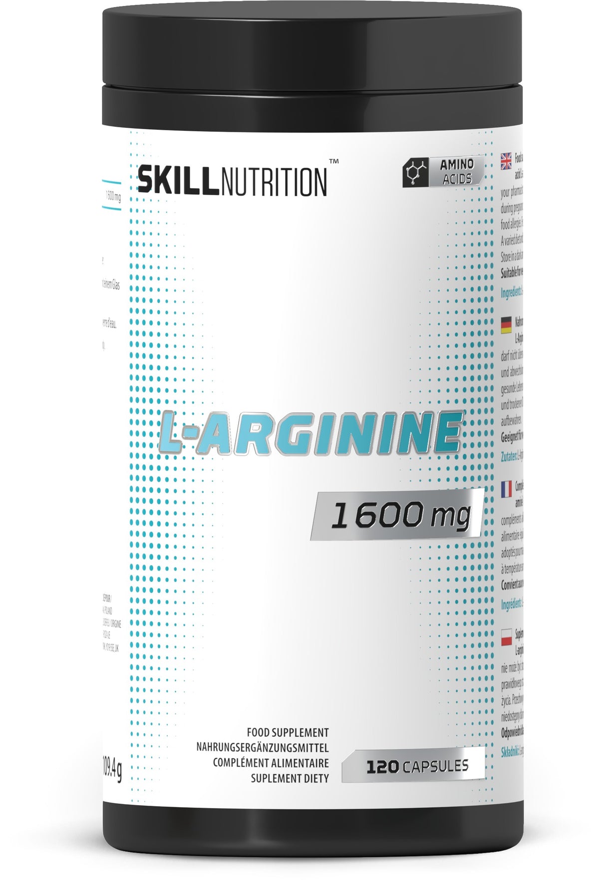 L-Arginine - 1600mg - 120 vegan caps