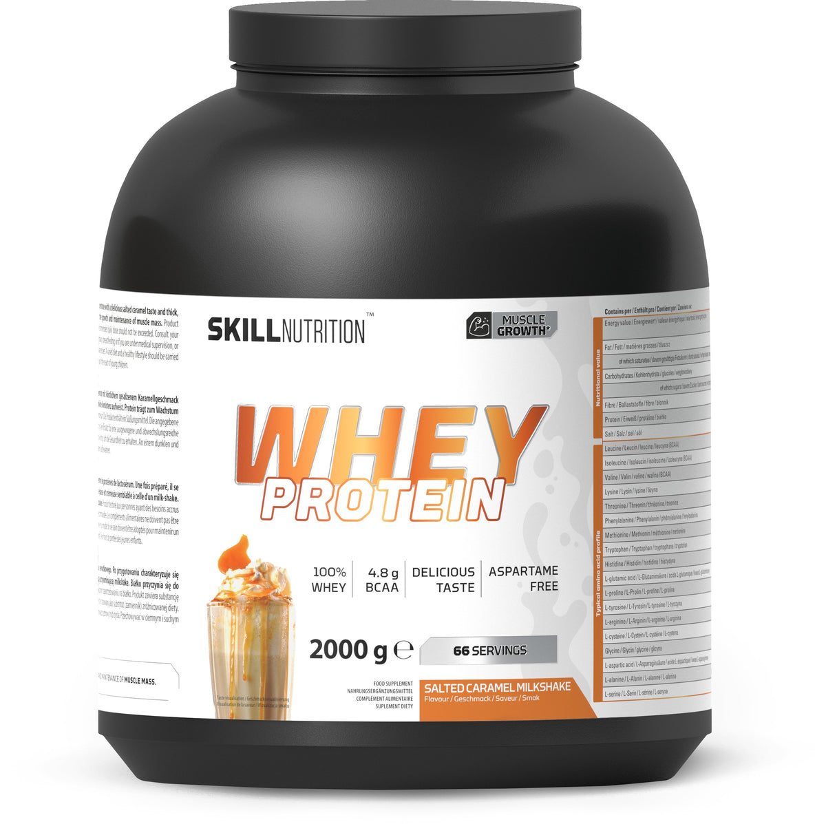 Whey Protein Powder - Salted Caramel Milkshake - 2000g