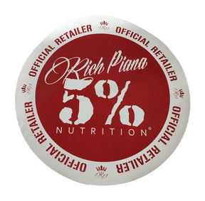 5% Nutrition Window Cling Circle, Red & White
