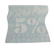 5% Nutrition Window Cling, Blue & White
