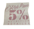 5% Nutrition Window Cling, White & Red