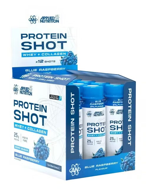 Protein Shot - Blue Raspberry - 12 x 100 ml.