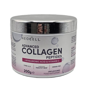 Advanced Collagen Peptides with Vitamin C & Hyaluronic Acid - Unflavoured - 200g