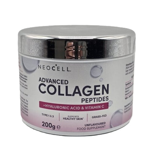 Advanced Collagen Peptides with Vitamin C & Hyaluronic Acid - Unflavoured - 200g