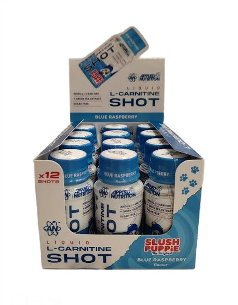 Liquid L-Carnitine Shot - Slush Puppie Blue Raspberry - 12 x 60 ml.