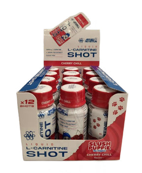 Liquid L-Carnitine Shot - Slush Puppie Cherry Chill - 12 x 60 ml.