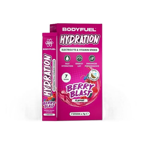 Bodyfuel Hydration Electrolyte & Vitamin Sticks - Berry Blast - 7 x 7g