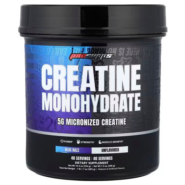 Creatine Monohydrate Dual Tube - Blue Razz & Unflavored - 502g