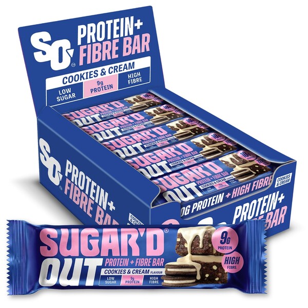 Protein + Fibre Bar - Cookies & Cream - 15 x 62g