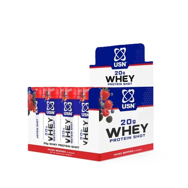 Whey Protein Shot - Mixed Berries - 12 x 100 ml.