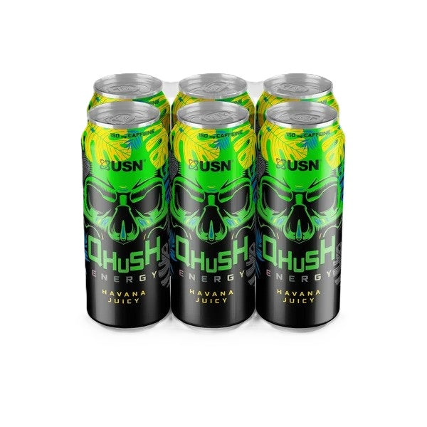 Qhush Energy Drink - Havana Juicy - 6 x 500 ml.