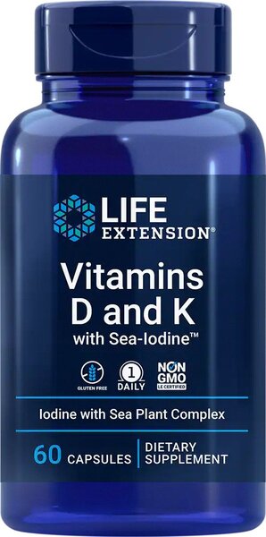 Life Extension Vitamins D and K with Sea-Iodine - GymStack