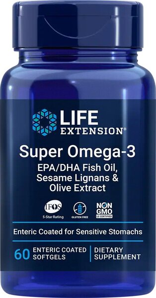 Life Extension Super Omega-3 EPA/DHA with Sesame Lignans & Olive Extract - GymStack