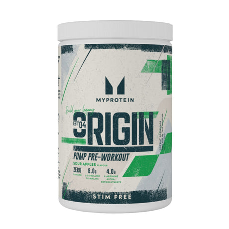 MyProtein Origin Pre-Workout Stim-Free 600g - GymStack