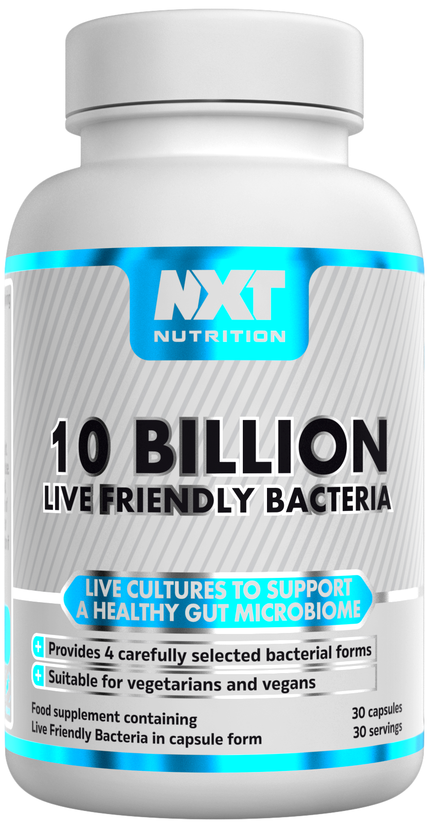 NXT Nutrition 10 Billion Live Friendly Bacteria - 30 Caps