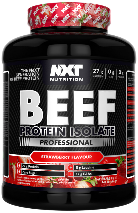 NXT Nutrition Beef Protein Isolate Professional - Strawberry - 1.8kg