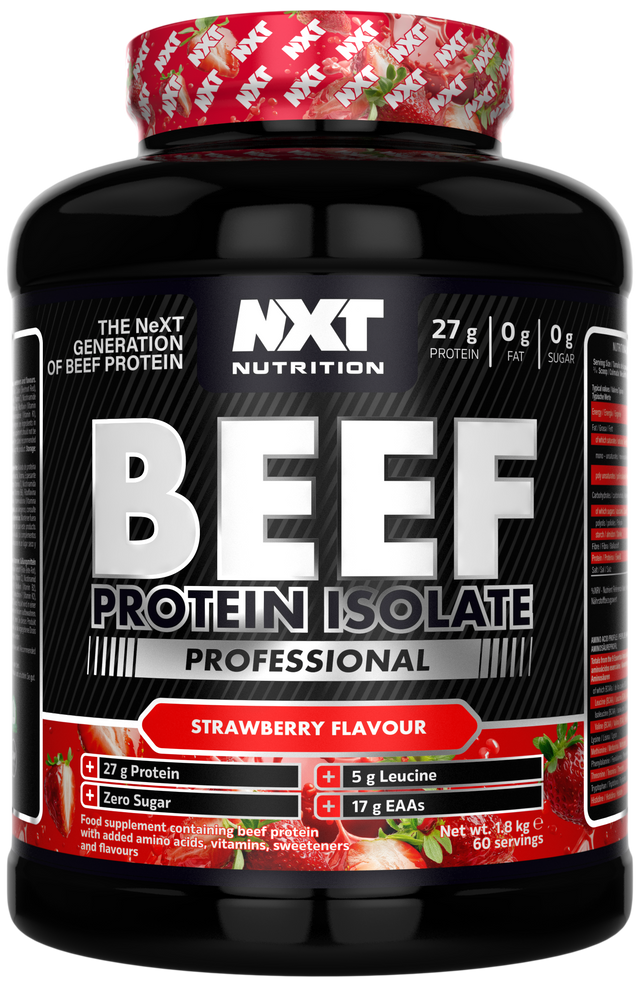 NXT Nutrition Beef Protein Isolate Professional - Strawberry - 1.8kg