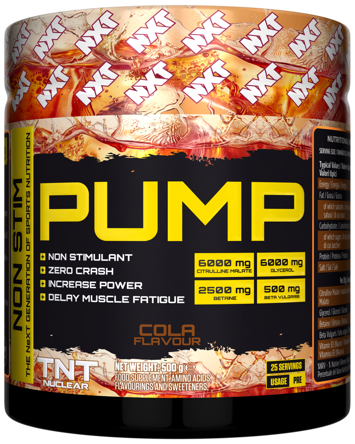 NXT Nutrition TNT Nuclear PUMP (Stim-Free) - Cola - 500g