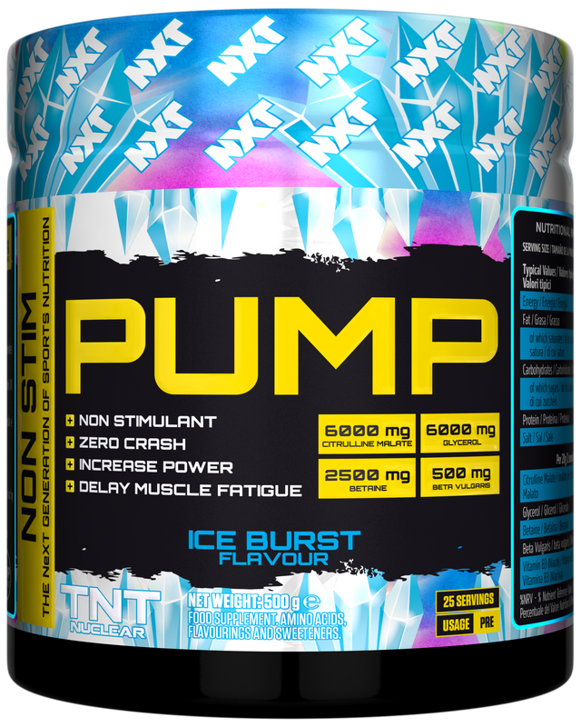 NXT Nutrition TNT Nuclear PUMP (Stim-Free) - Ice Burst - 500g