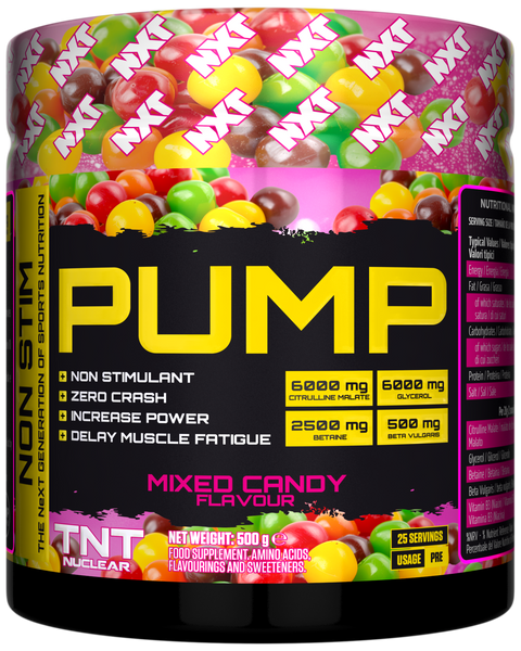 NXT Nutrition TNT Nuclear PUMP (Stim-Free) - Mixed Candy - 500g