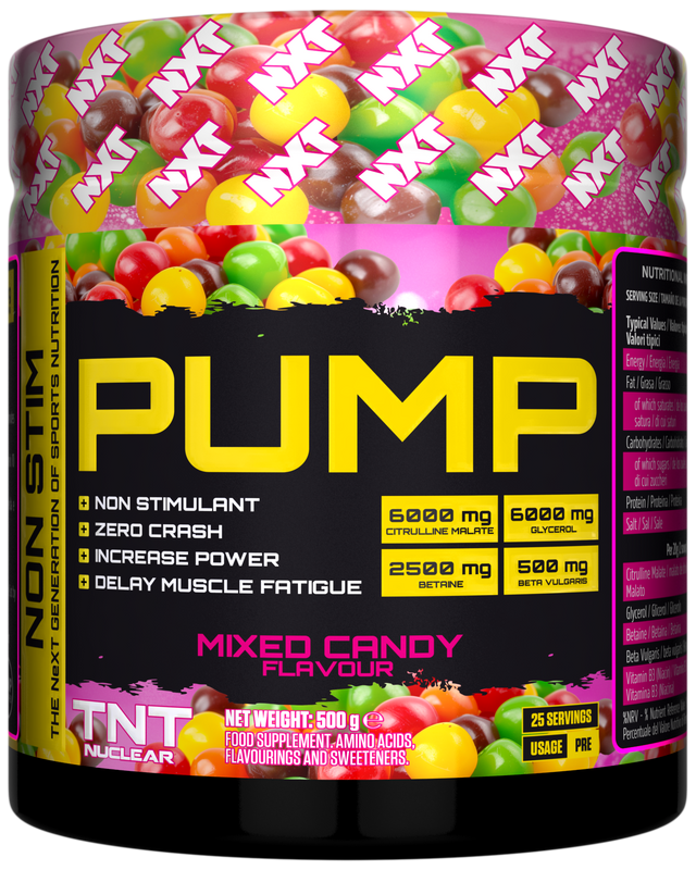 NXT Nutrition TNT Nuclear PUMP (Stim-Free) - Mixed Candy - 500g