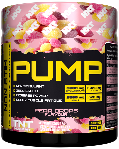 NXT Nutrition TNT Nuclear PUMP (Stim-Free) - Pear Drops - 500g