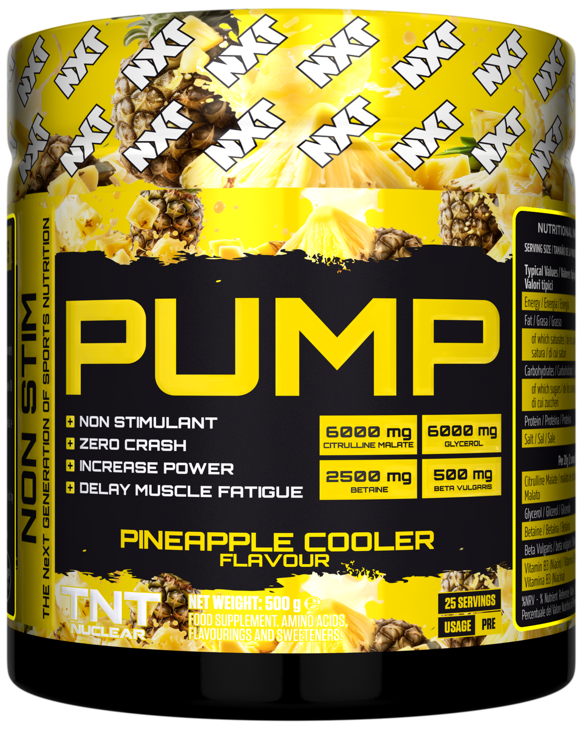 NXT Nutrition TNT Nuclear PUMP (Stim-Free) - Pineapple - 500g