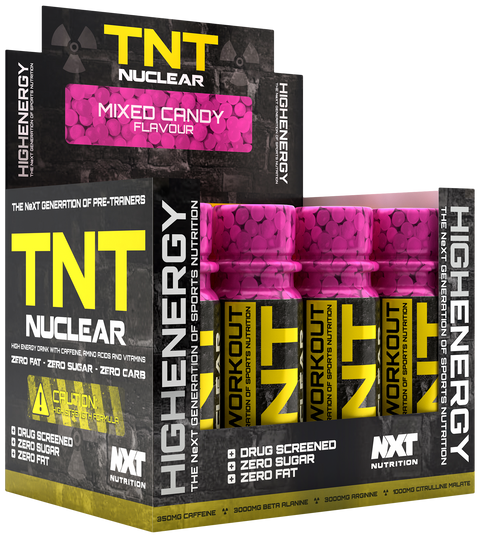 NXT Nutrition TNT Nuclear Shots - Mixed Candy - 12x60ml