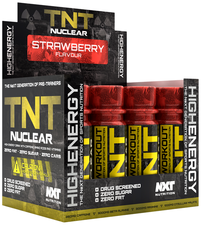 NXT Nutrition TNT Nuclear Shots - Strawberry - 12x60ml