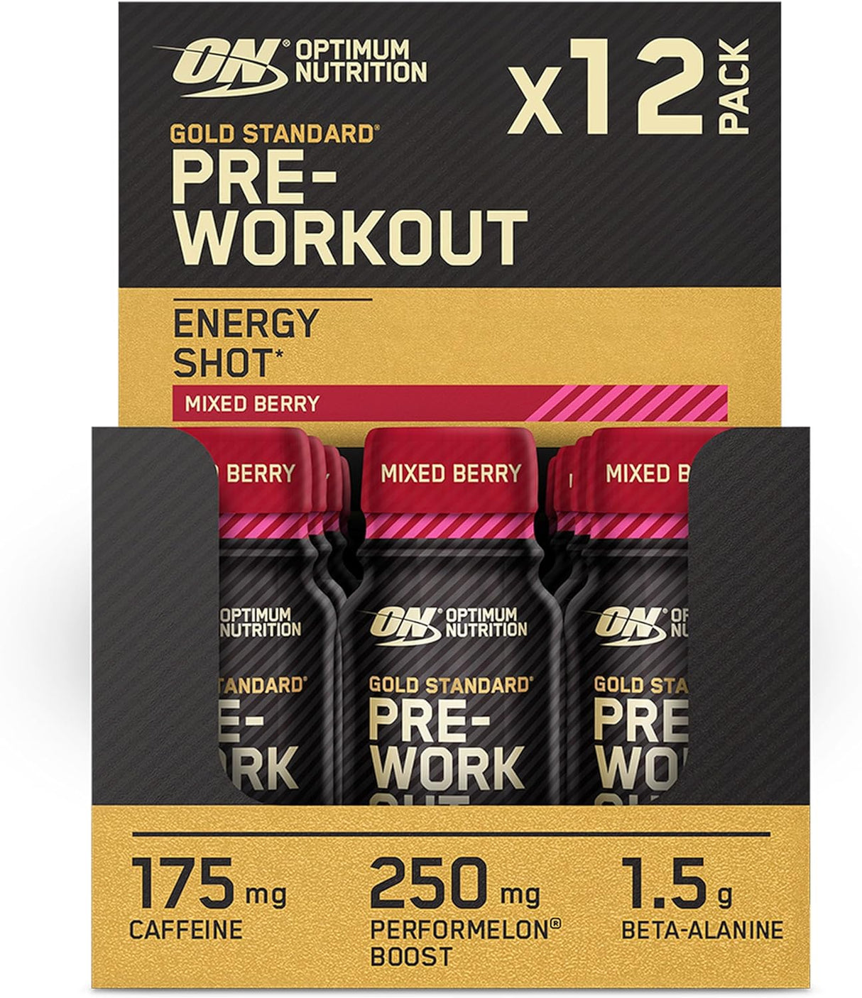 Optimum Nutrition Gold Standard Pre-Workout Shot 12x60ml - GymStack