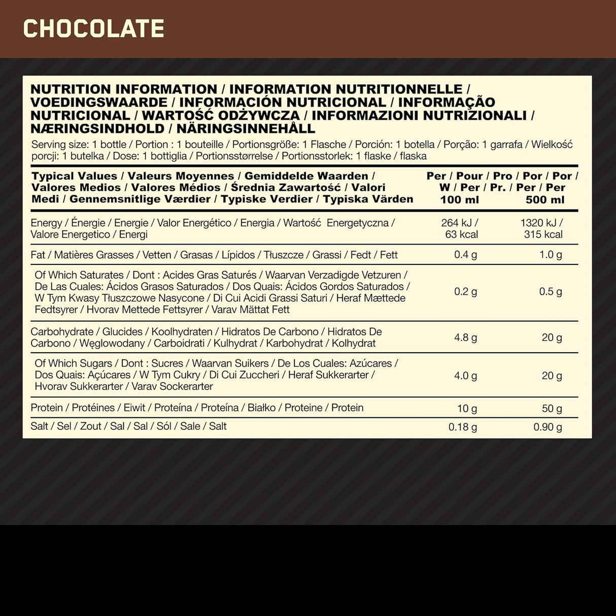 Optimum Nutrition Protein Shake 12x500ml - GymStack