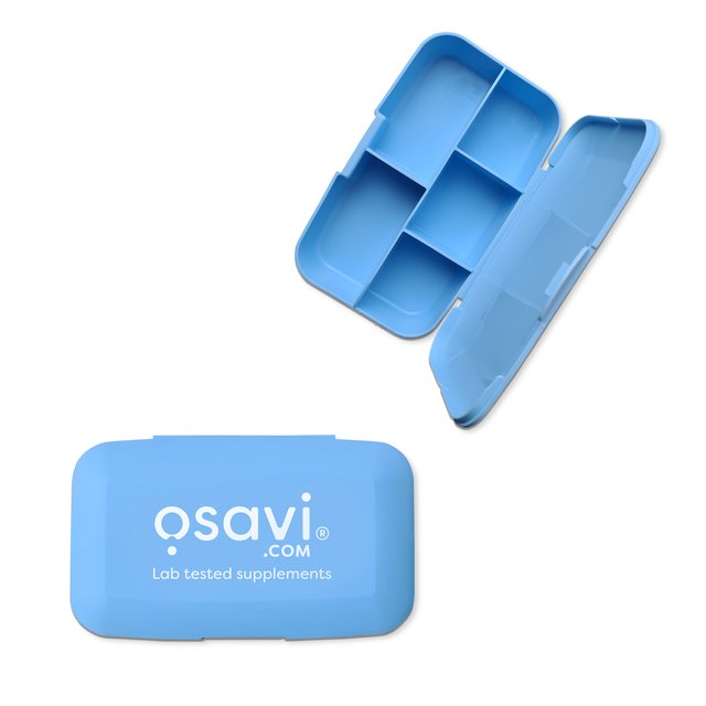Osavi Pill Box, light blue, 5 compartments