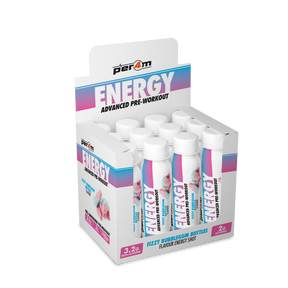 Per4m Energy Pre Workout Shot - Fizzy Bubblegum Bottles - 12x100ml