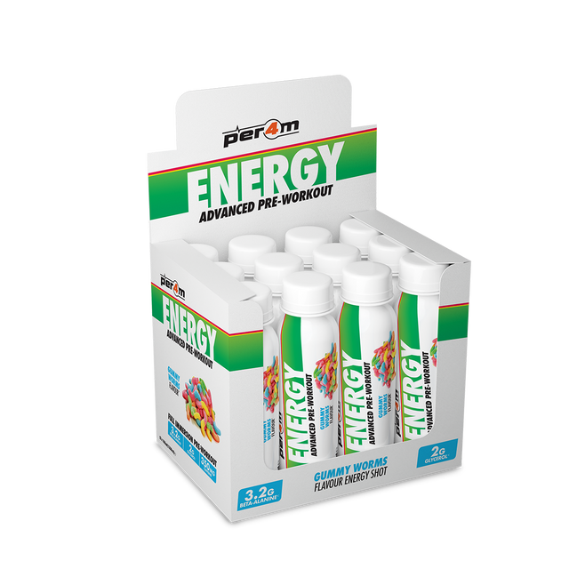 Per4m Energy Pre Workout Shot - Gummy Worms - 12x100ml