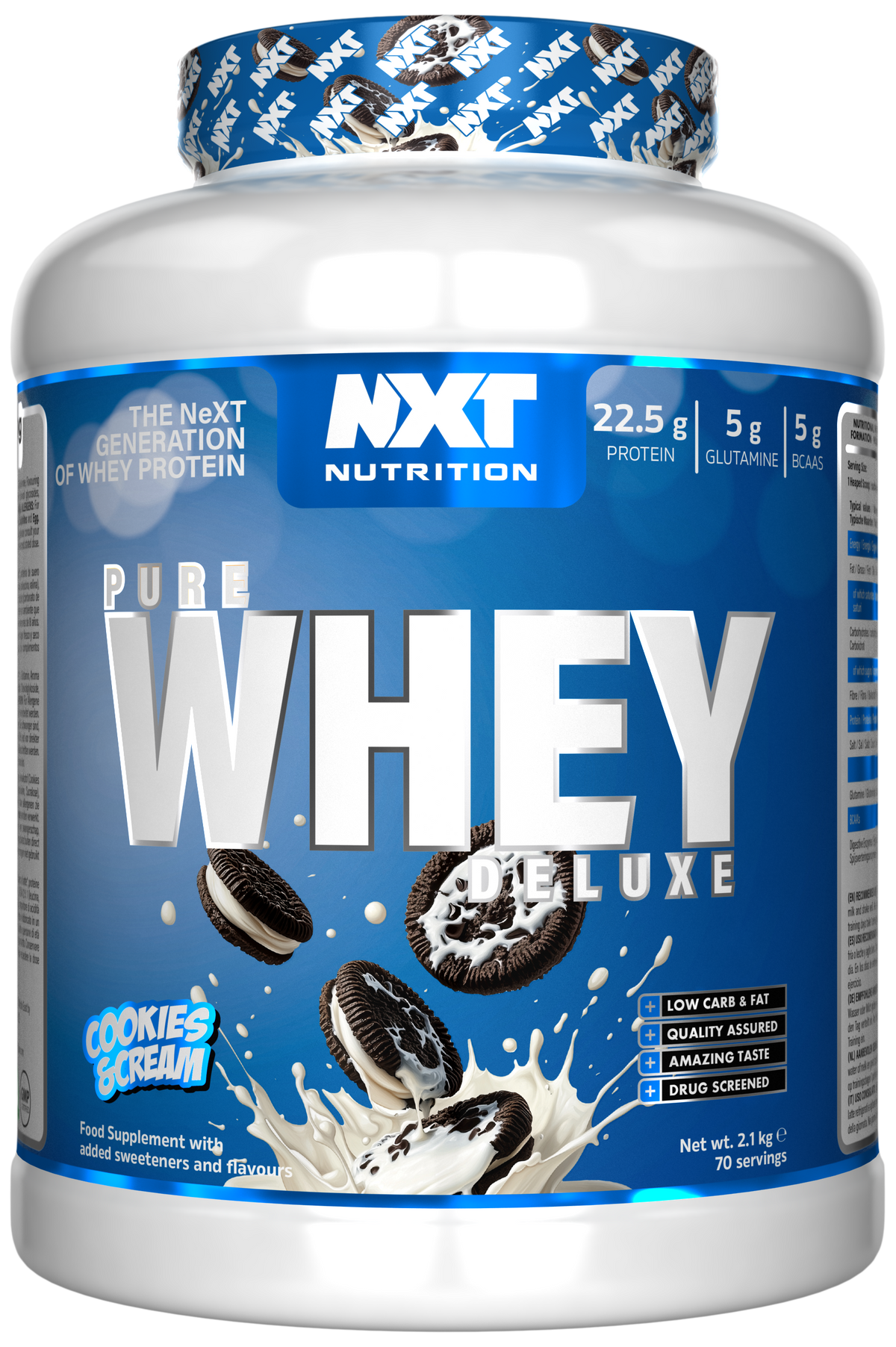 NXT Nutrition Pure Whey Deluxe - Cookies & Cream - 2.1kg