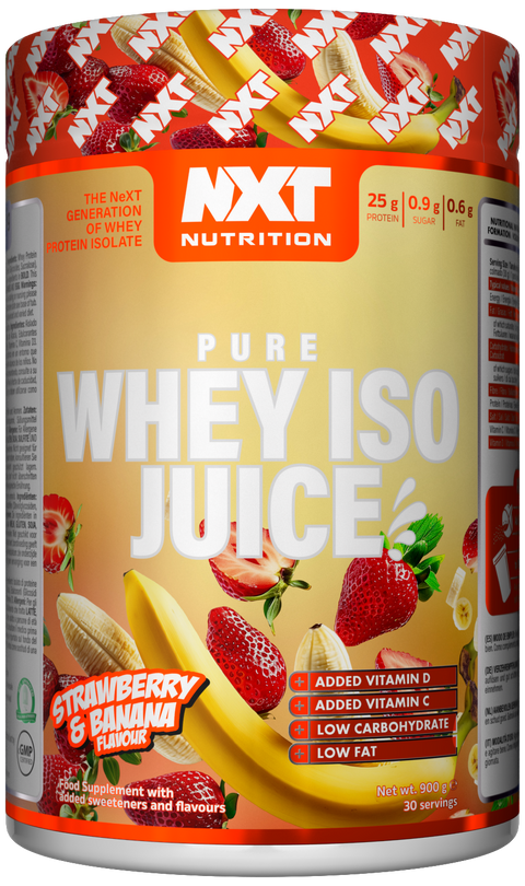 NXT Nutrition Pure Whey ISO Juice - Strawberry & Banana - 900g