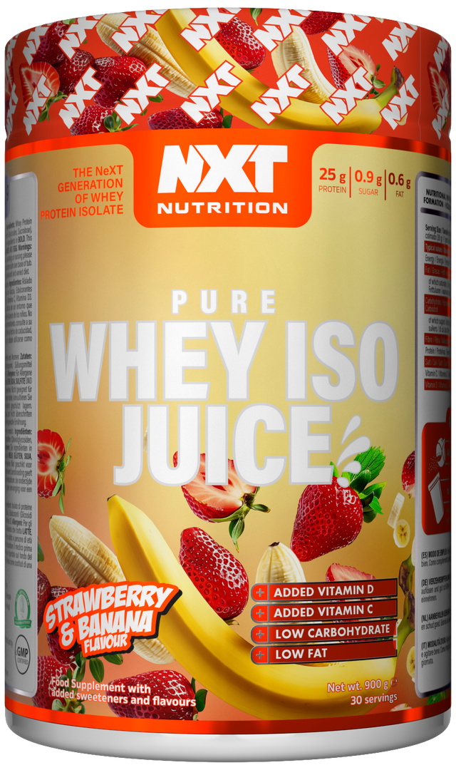 NXT Nutrition Pure Whey ISO Juice - Strawberry & Banana - 900g