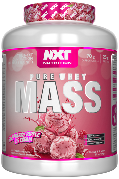 NXT Nutrition NXT Pure Whey Mass - Raspberry Ripple Ice Cream - 3.18kg