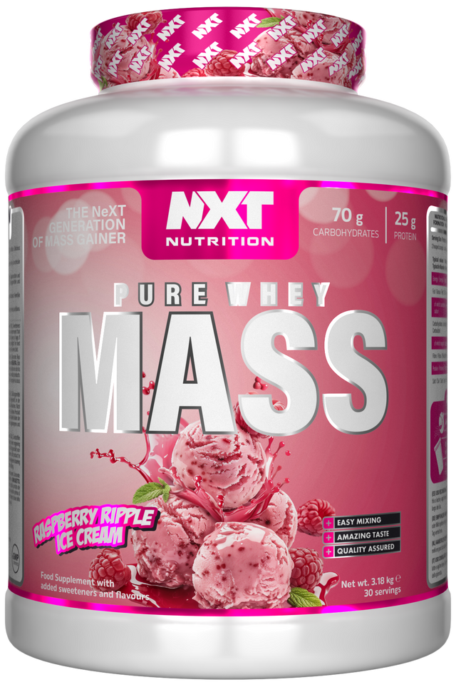 NXT Nutrition NXT Pure Whey Mass - Raspberry Ripple Ice Cream - 3.18kg
