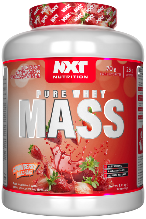 NXT Nutrition NXT Pure Whey Mass - Strawberry Milkshake - 3.18kg