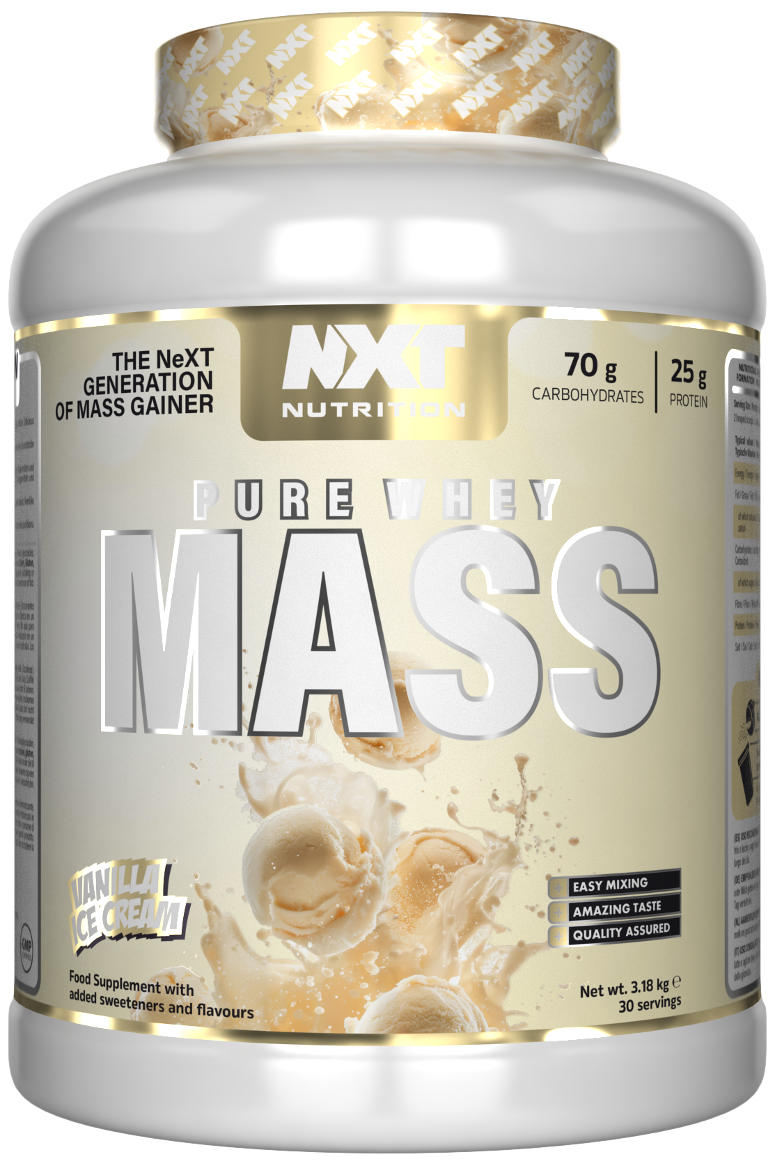 NXT Nutrition NXT Pure Whey Mass - Vanilla - 3.18kg