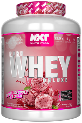 NXT Nutrition Pure Whey Deluxe - Raspberry Ripple Ice Cream - 2.1kg
