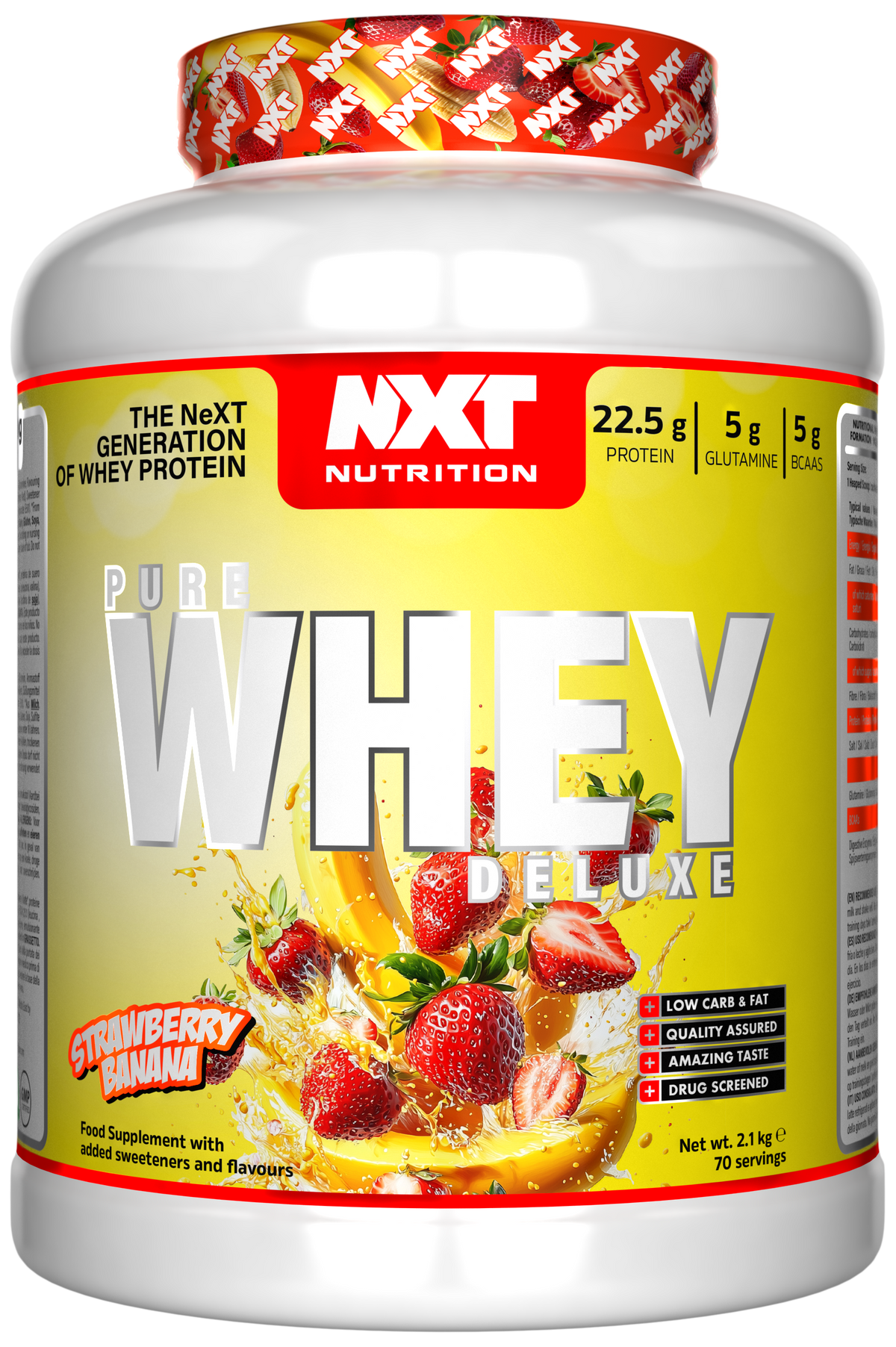NXT Nutrition Pure Whey Deluxe - Strawberry Banana - 510g