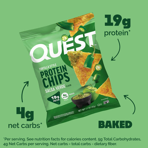 Quest Nutrition Protein Chips - Salsa Verde - 8x32g