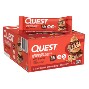 Quest Nutrition Overload Protein Bar - Nutty by Nature - 12x60g