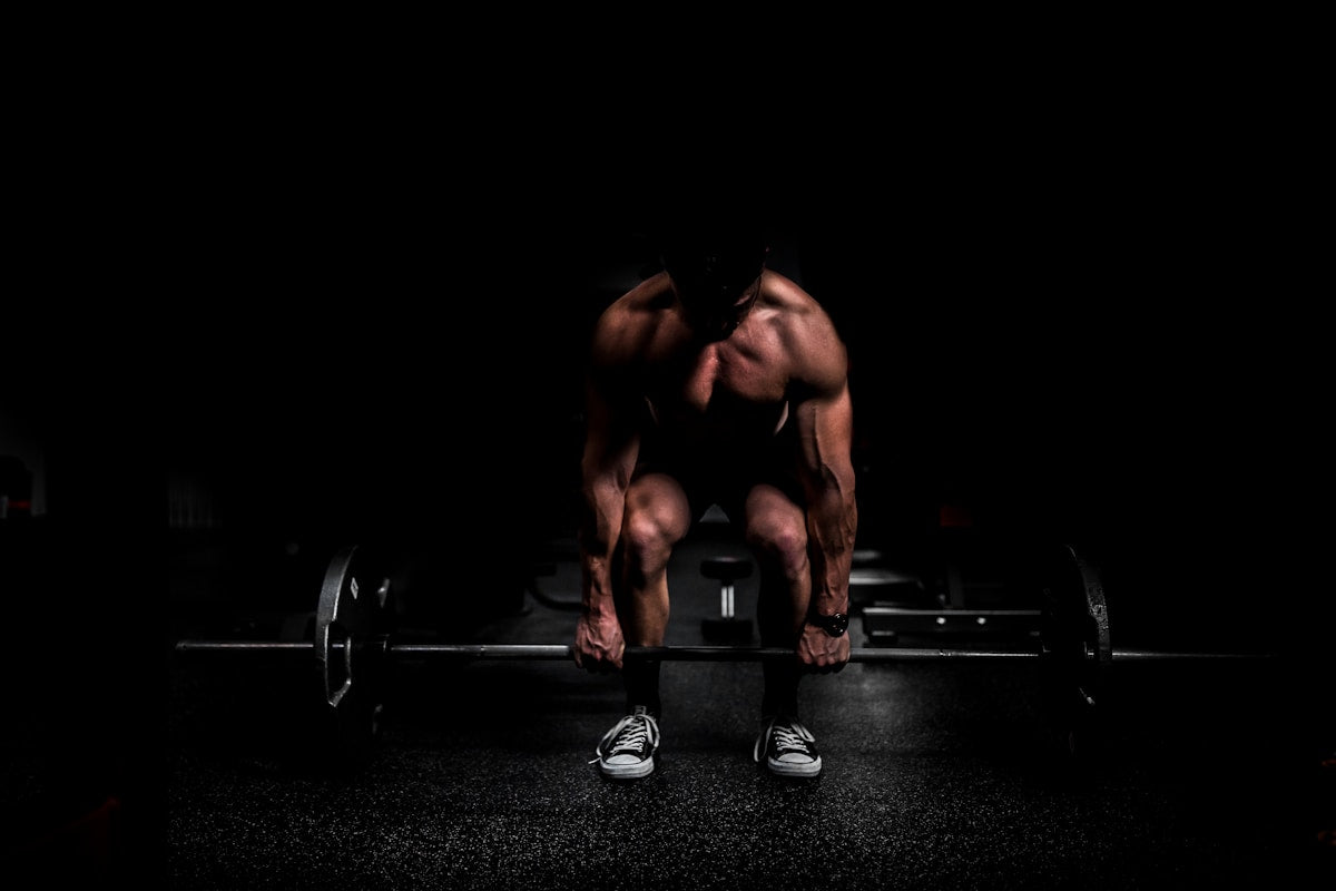 Athlete preparing for a training session